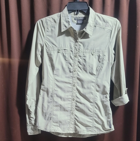 Exofficio Tops - Mosquito Repellant Exofficio Light Sage Green Button Down Shirt Womens Size XS